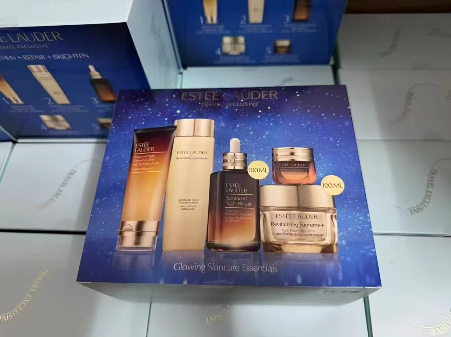 雅诗兰黛护肤套装化妆品礼盒抗老化礼物小棕瓶智研面霜抗蓝光眼霜